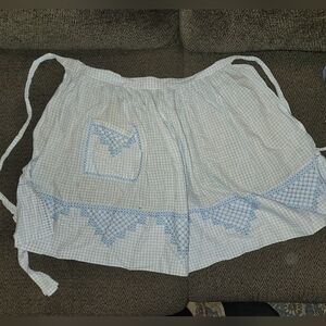 Blue and White Gingham Apron